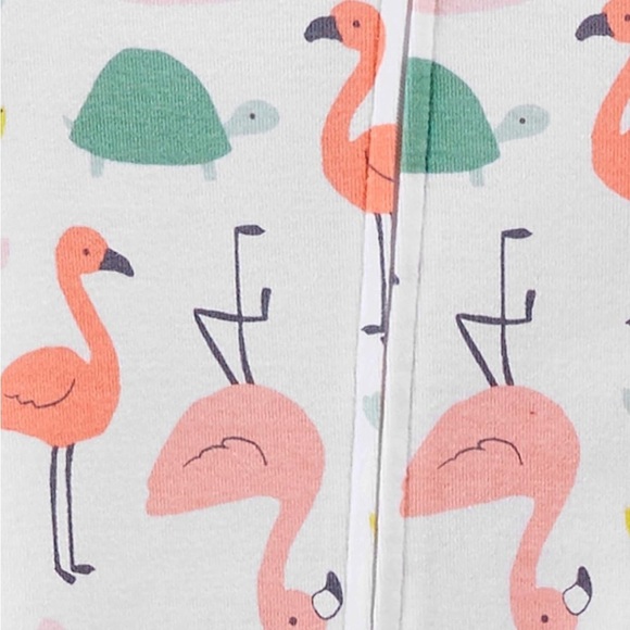 NWOT Carter’s Simple Joys Girls’ 3-Pack Snug Fit Footed Cotton Pyjamas 4T - Picture 3 of 8